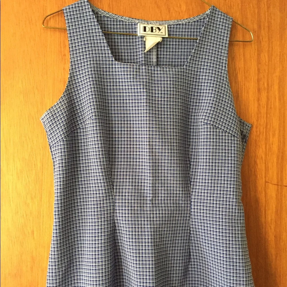 Vintage Plaid blue mini dress